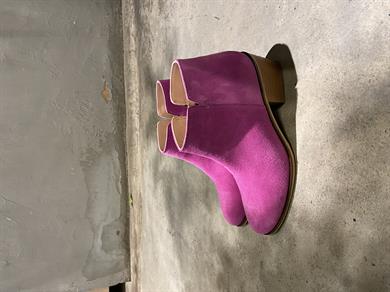 Western Topuk Süet Kısa Pembe Kadın Bot