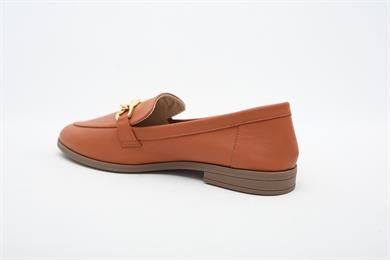 Zincirli Hakiki Deri Taba Kadın Loafer