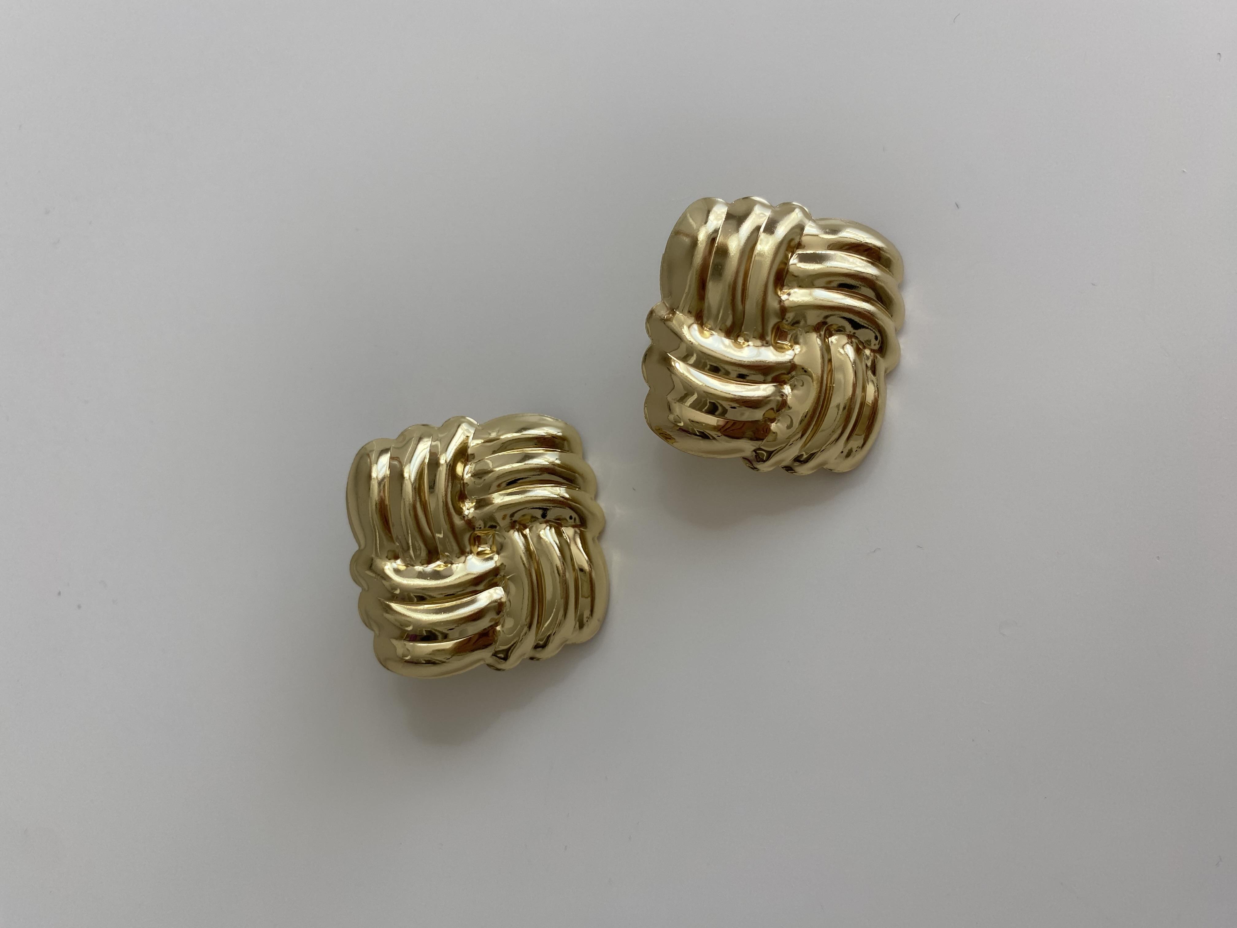 KARE PLAKA GOLD KÜPE