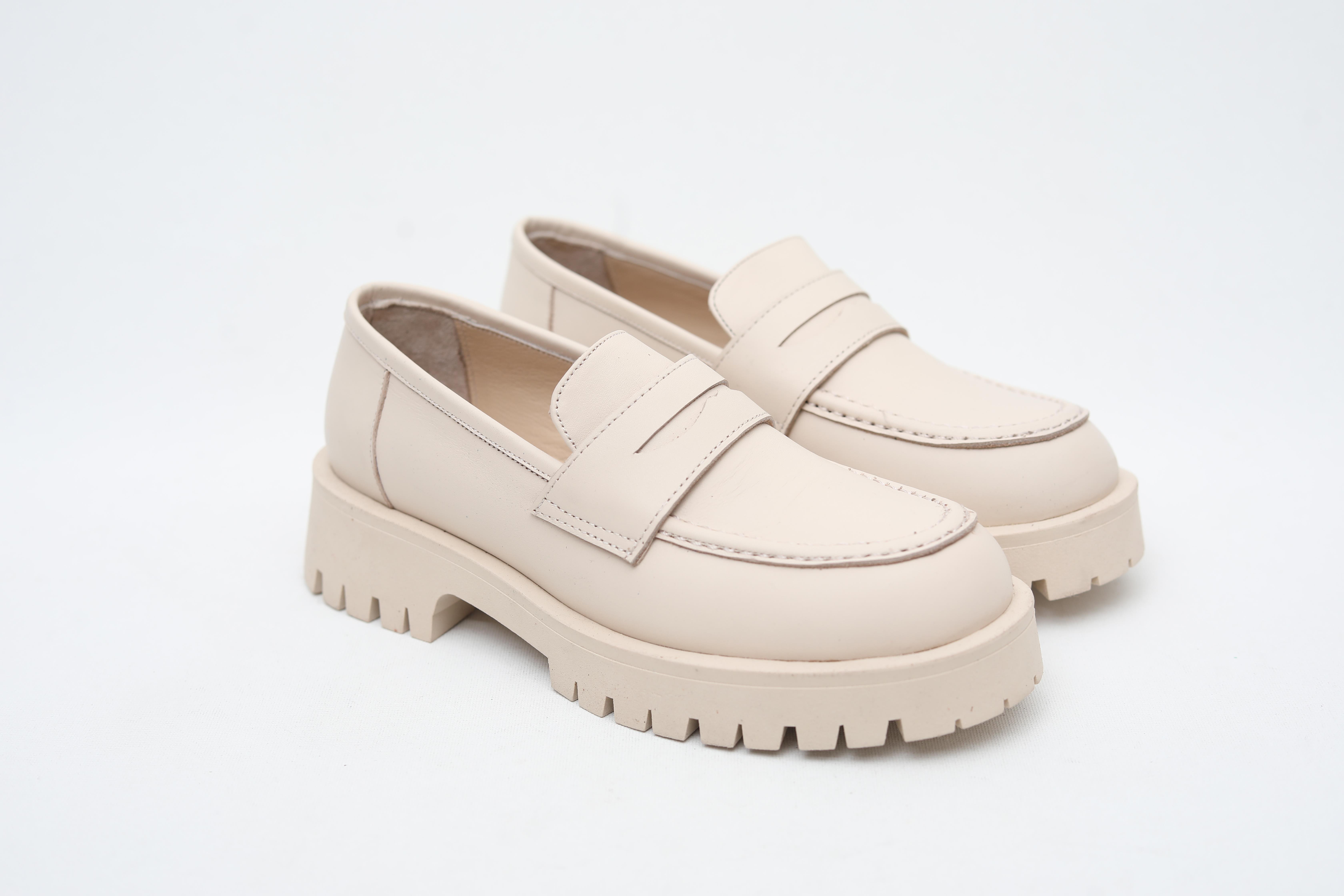 KREM KALIN TABAN LOAFER