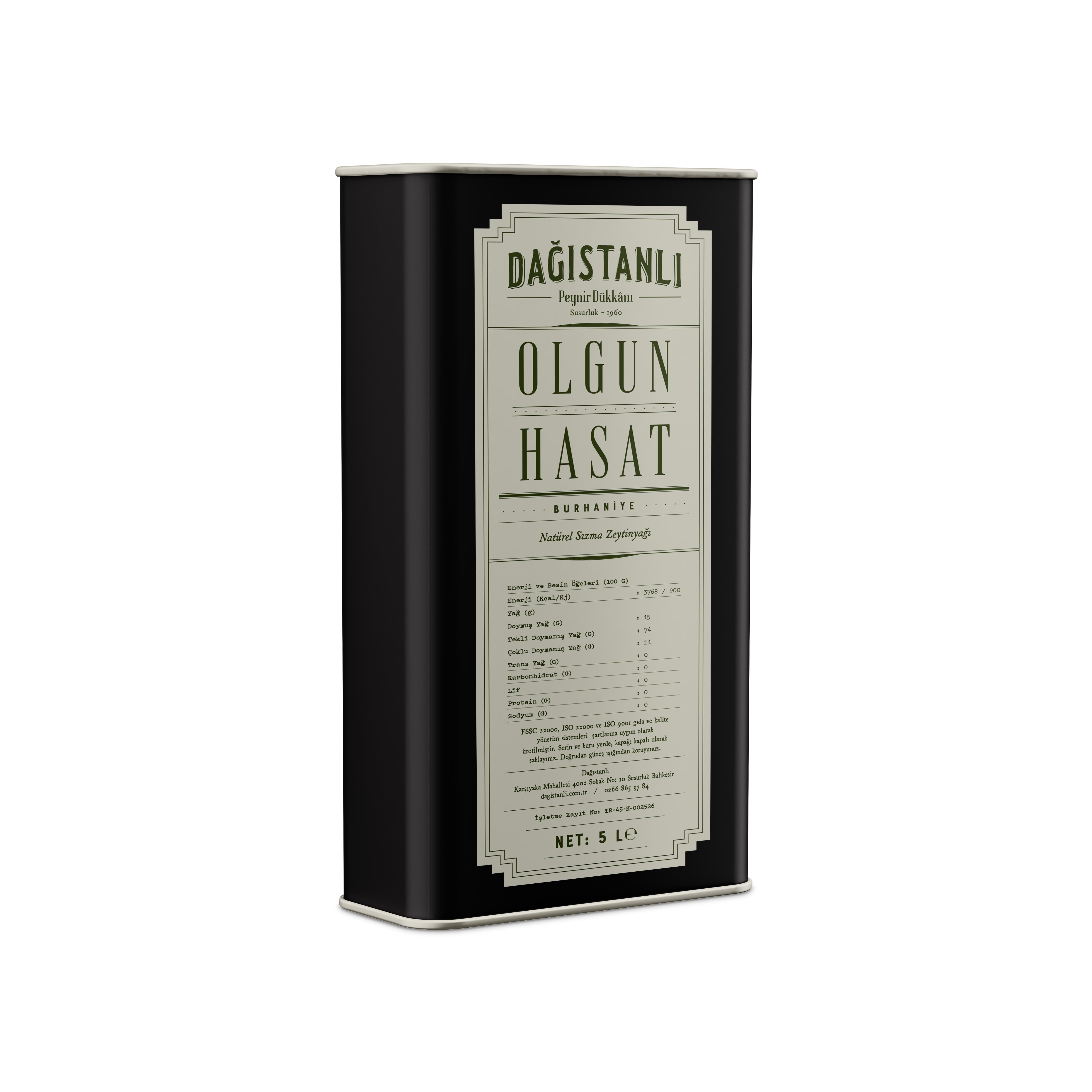  OLGUN HASAT ZEYTİNYAĞI 5LT