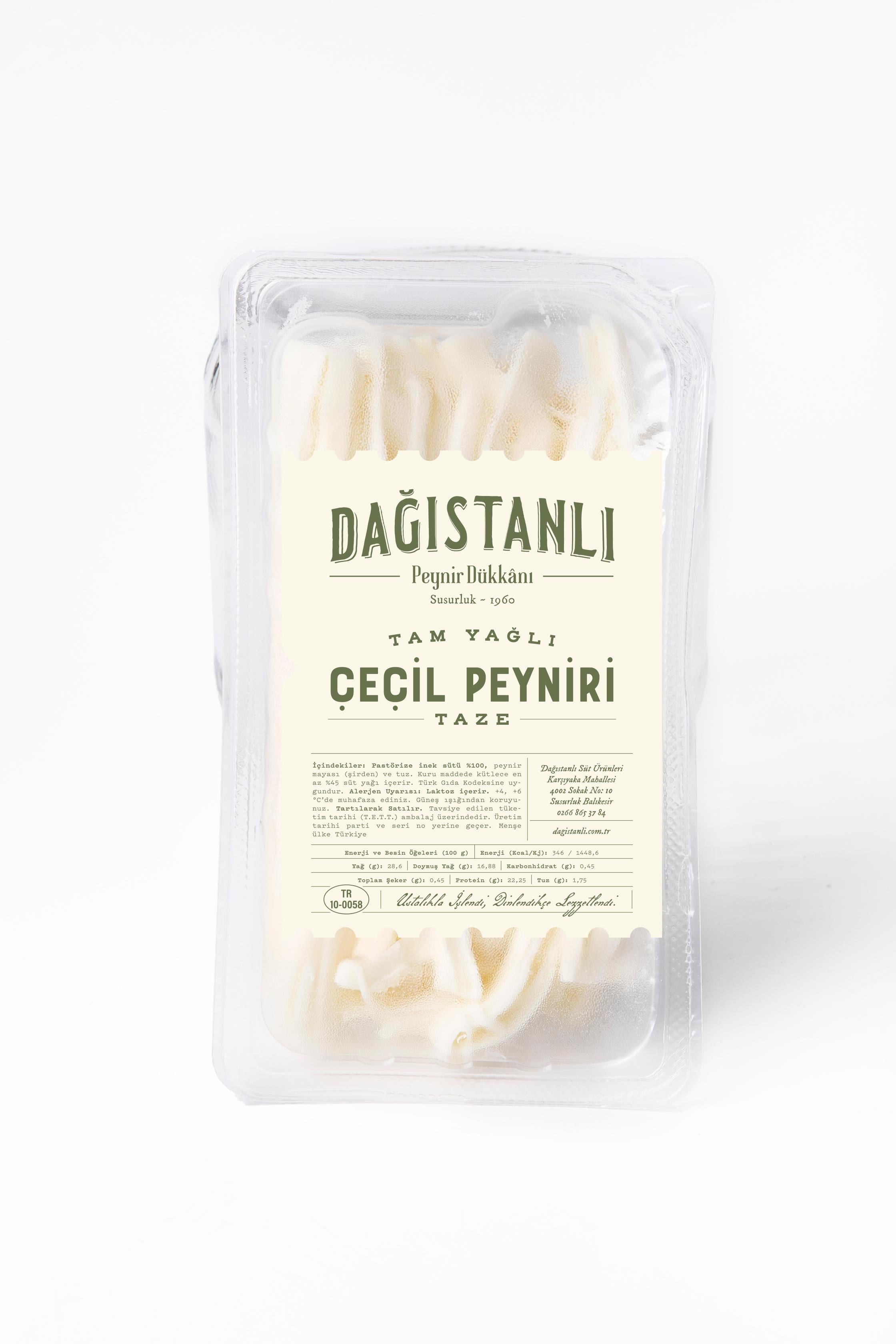 Dağıstanlı Tam Yağlı Taze Çeçil Peyniri