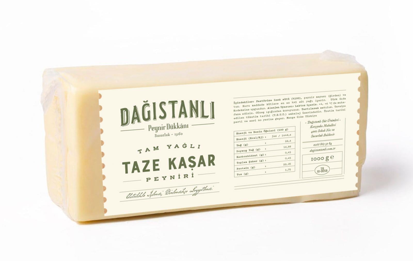 Dağıstanlı Tam Yağlı Taze Kaşar Peyniri