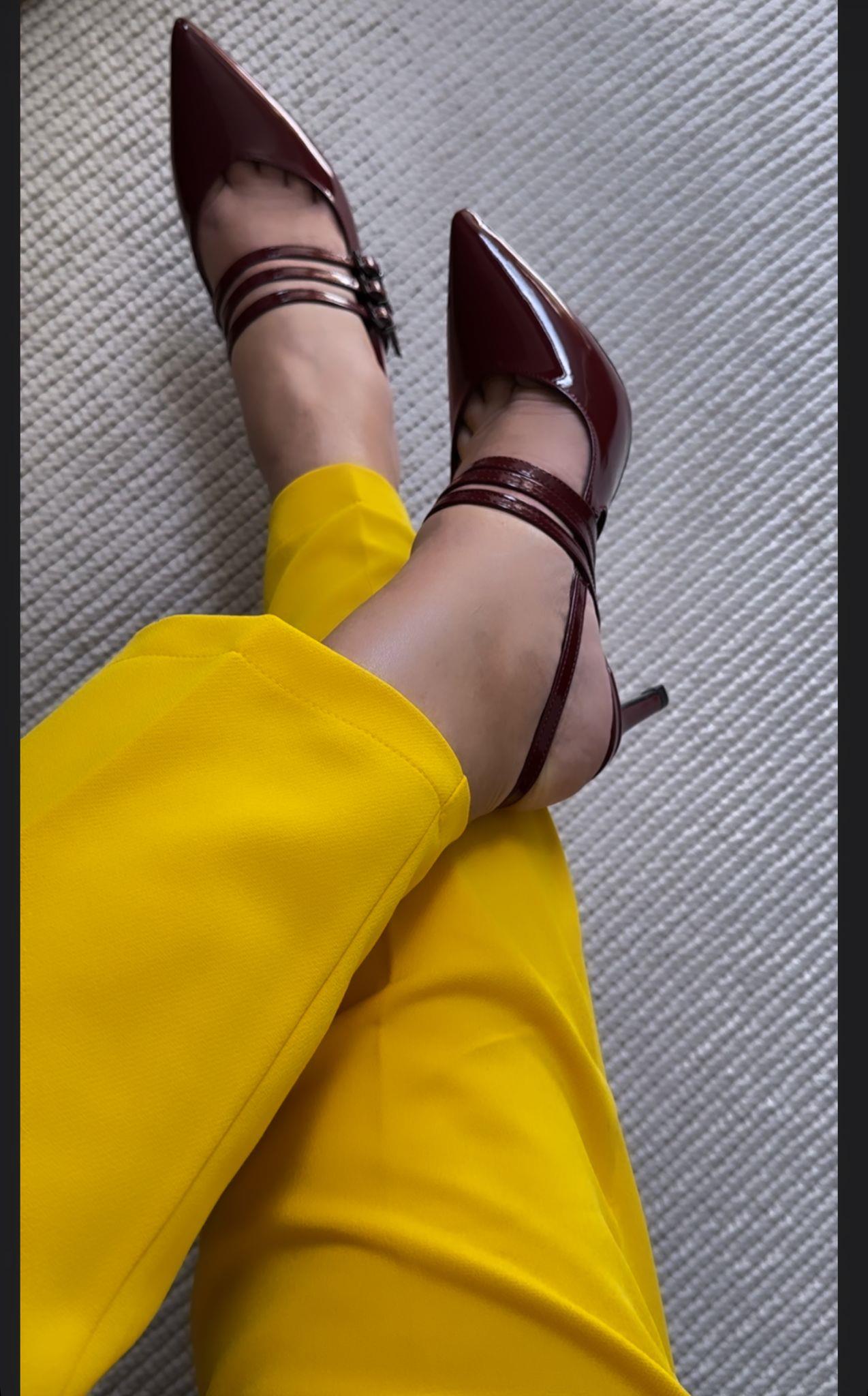 Martina Bordo Sivri Burun Stiletto Sandalet