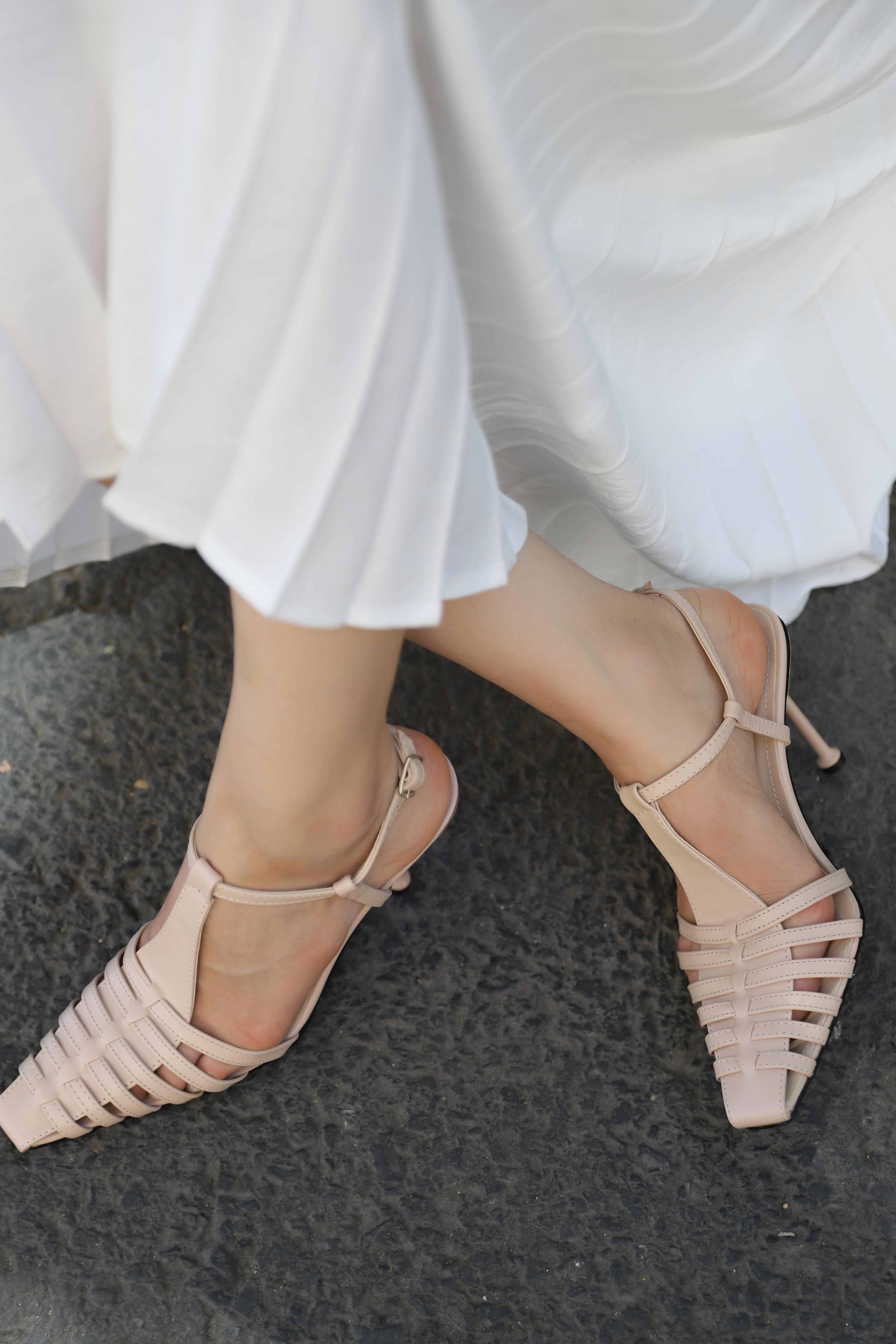 Rowen Ten Küt Burun Stiletto Sandalet 