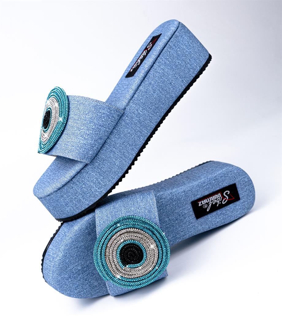 Sugar Denim Taş Detaylı Terlik