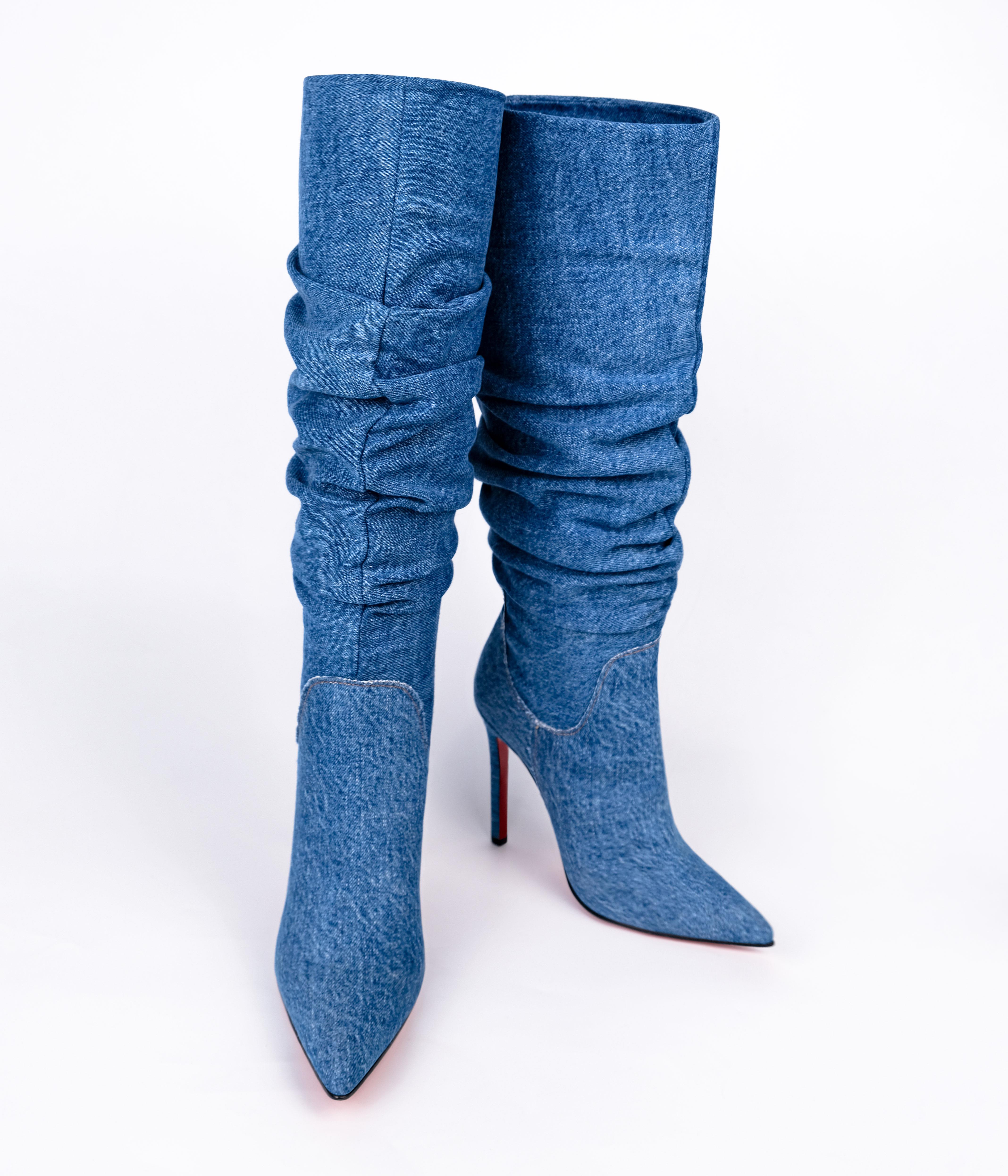 BENJAMİN Denim Körüklü Sivri Burun Çizme 