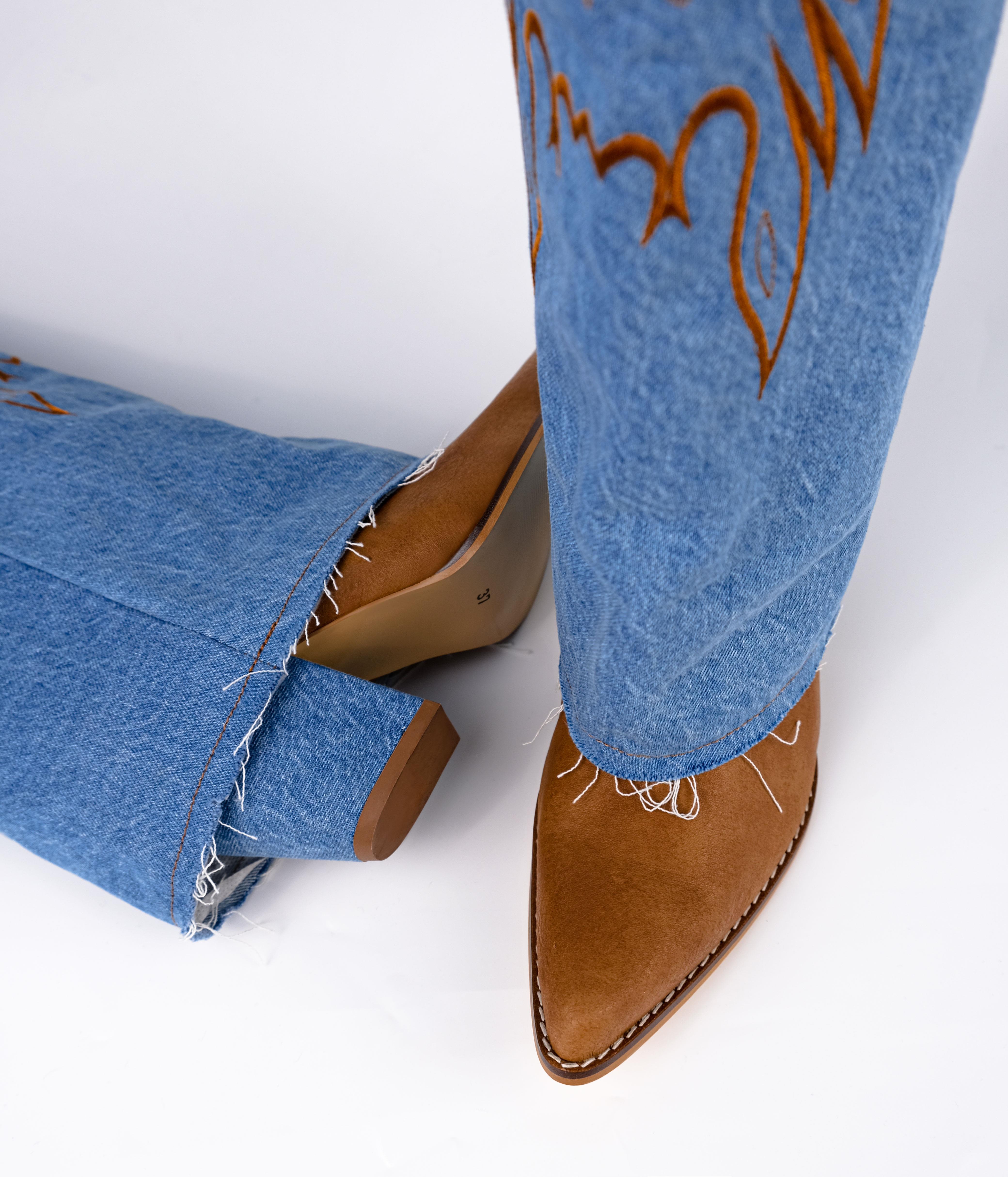 Hernandez Denim İşlemeli Dallas Çizme 