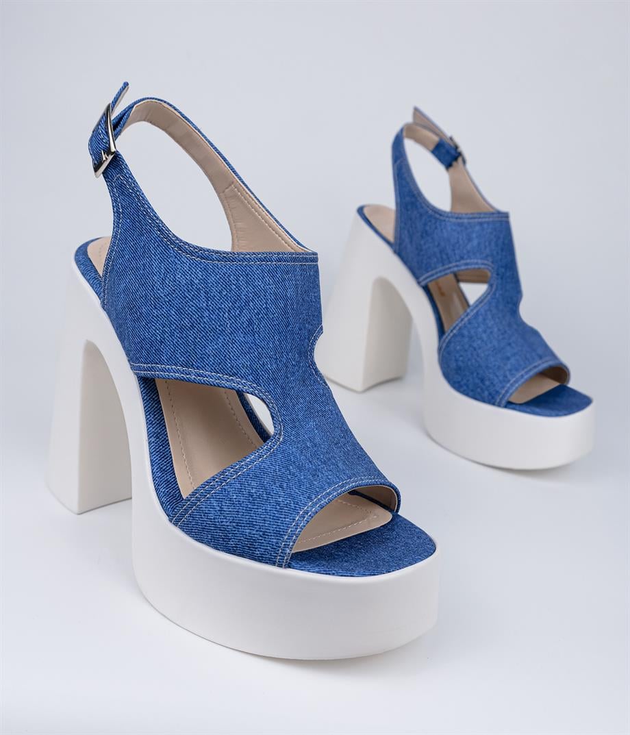 Merlin  Denim Platformlu Sandalet 