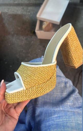 Oscar Hasır Beyaz Terlik