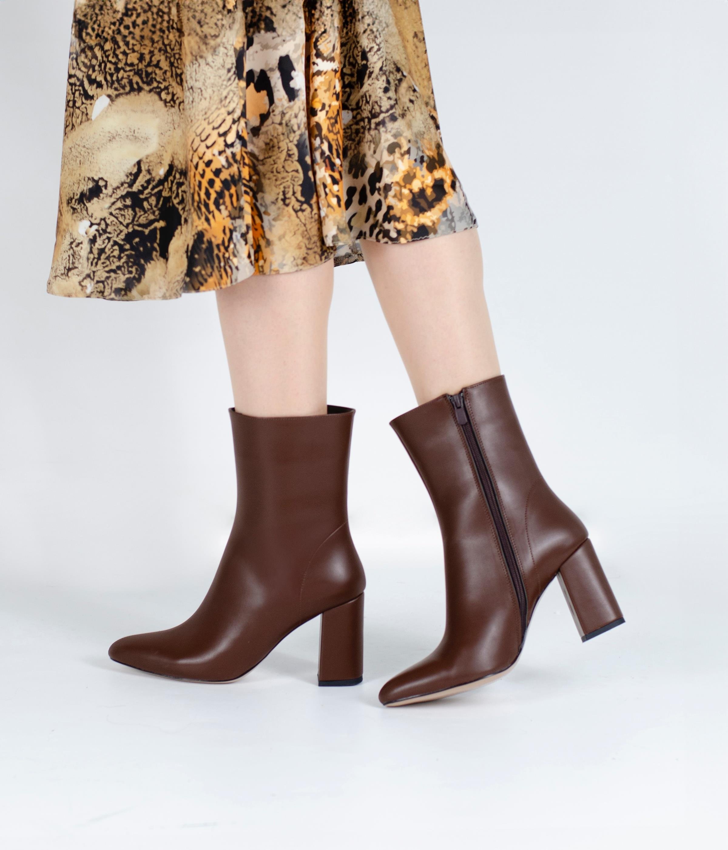 Ricardo Kahverengi Mat Deri  Bot 