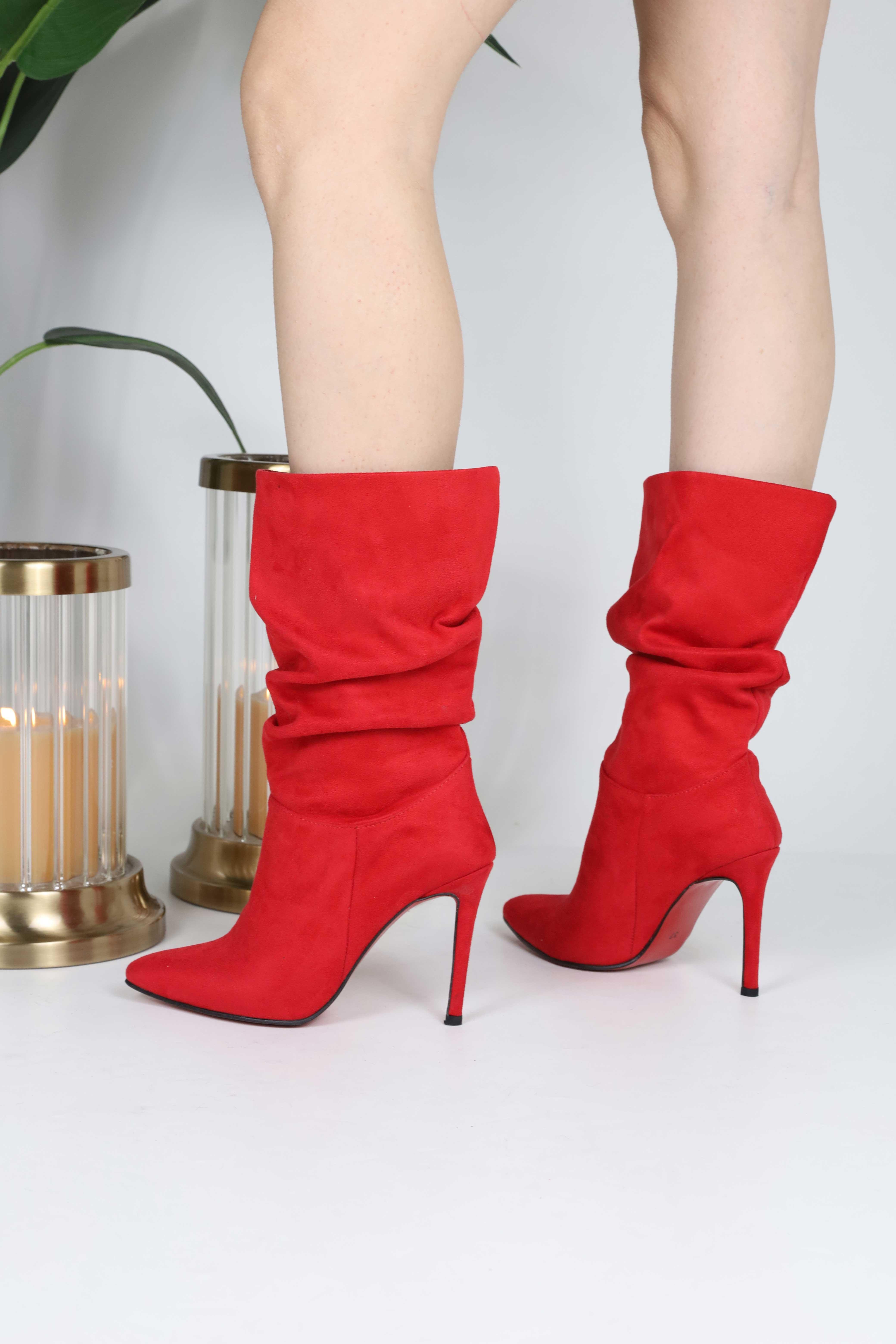 SORTİE  Kırmızı İnce Topuk Bot 