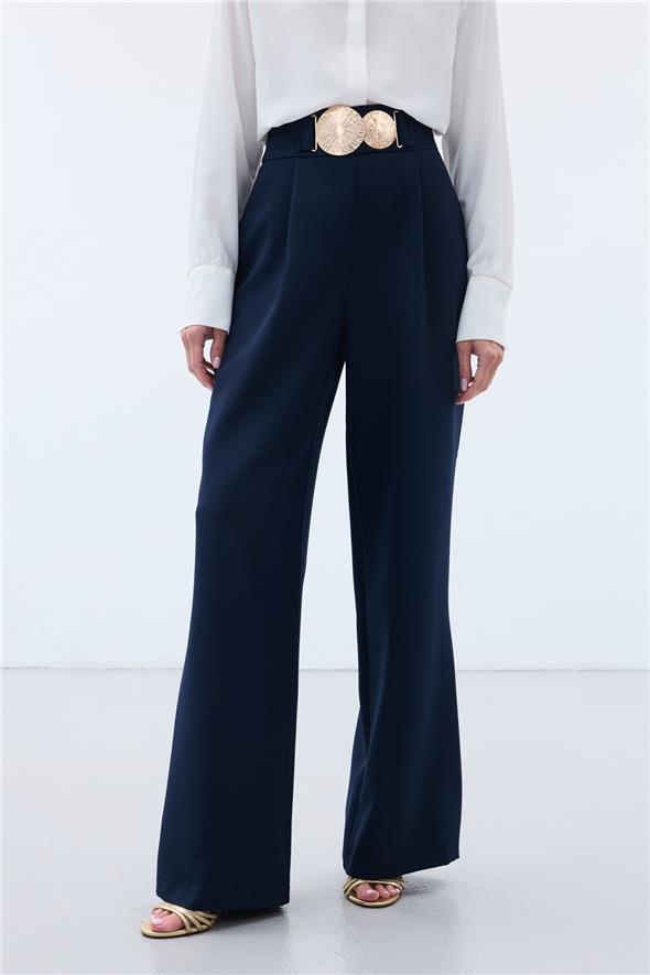 Aksesuarlı Pantolon - Lacivert