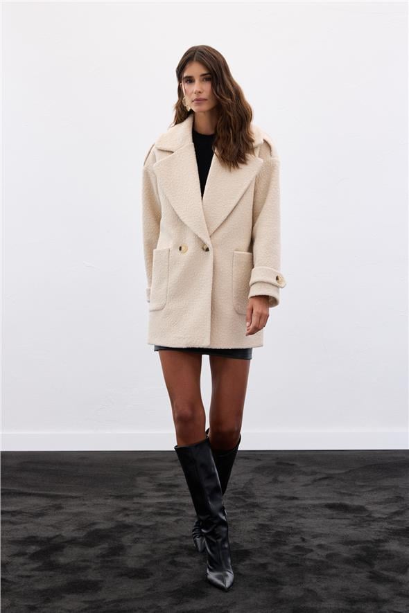 Buklet Kısa Kaban - Bej