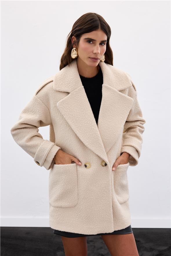 Buklet Kısa Kaban - Bej