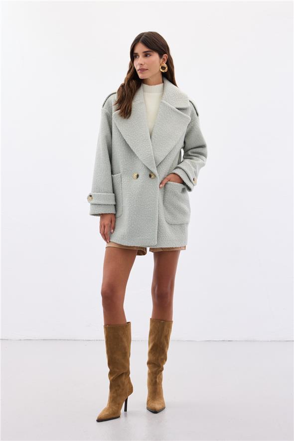 Buklet Kısa Kaban - Mint