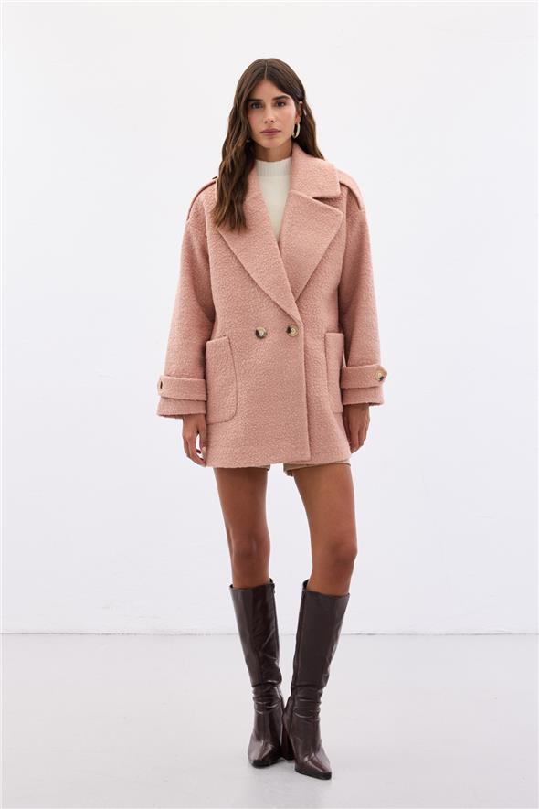 Buklet Kısa Kaban - Pudra