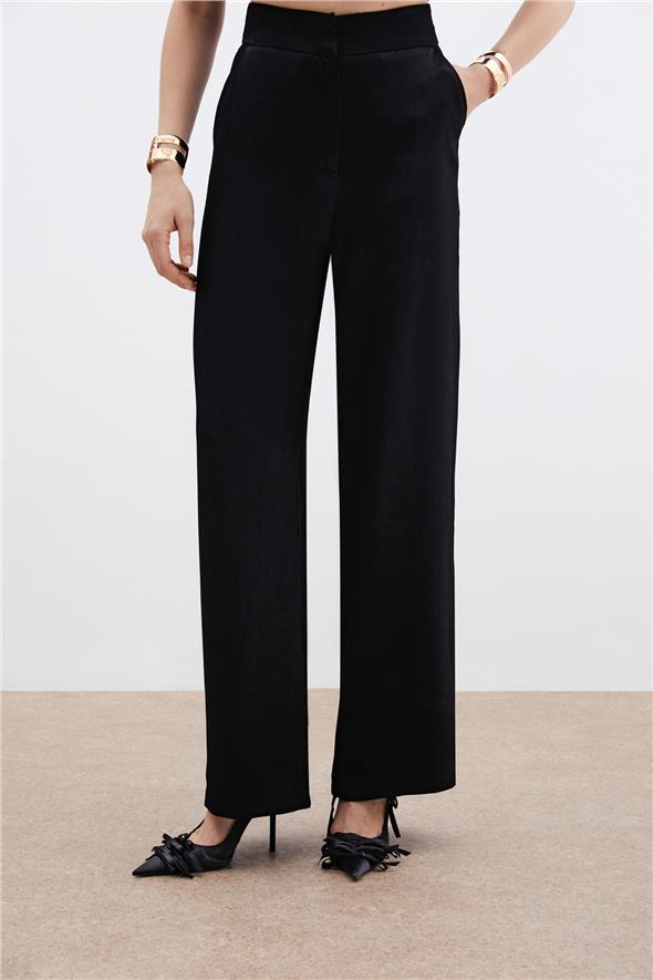 Cepli Bol Pantolon - Siyah