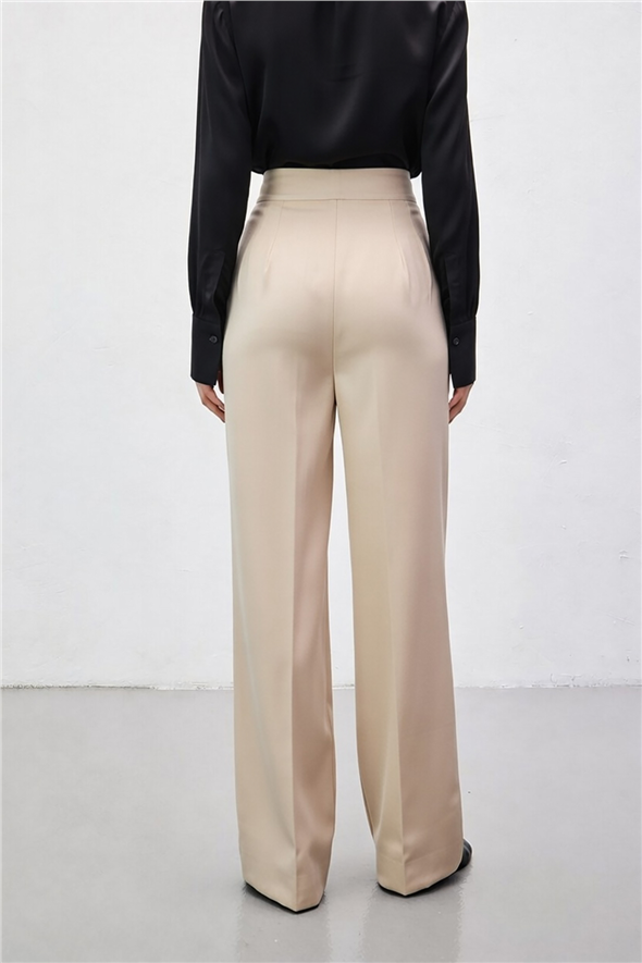 Cepli Klasik Pantolon - Bej