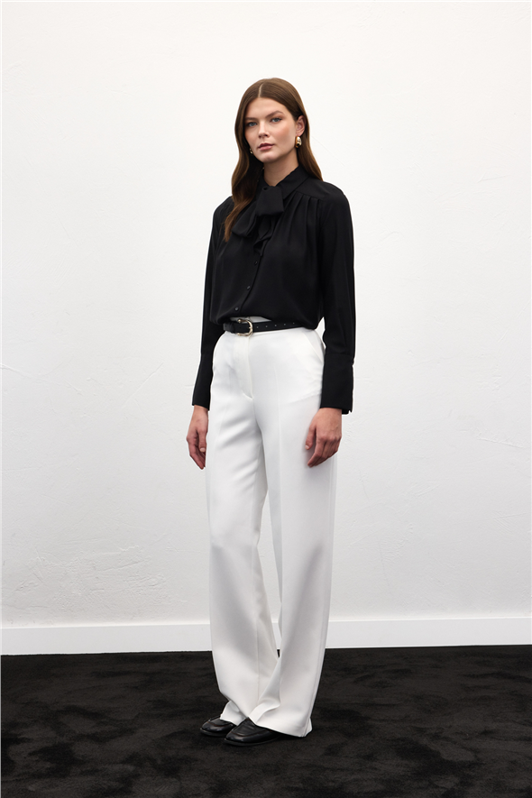 Cepli Klasik Pantolon - Ekru