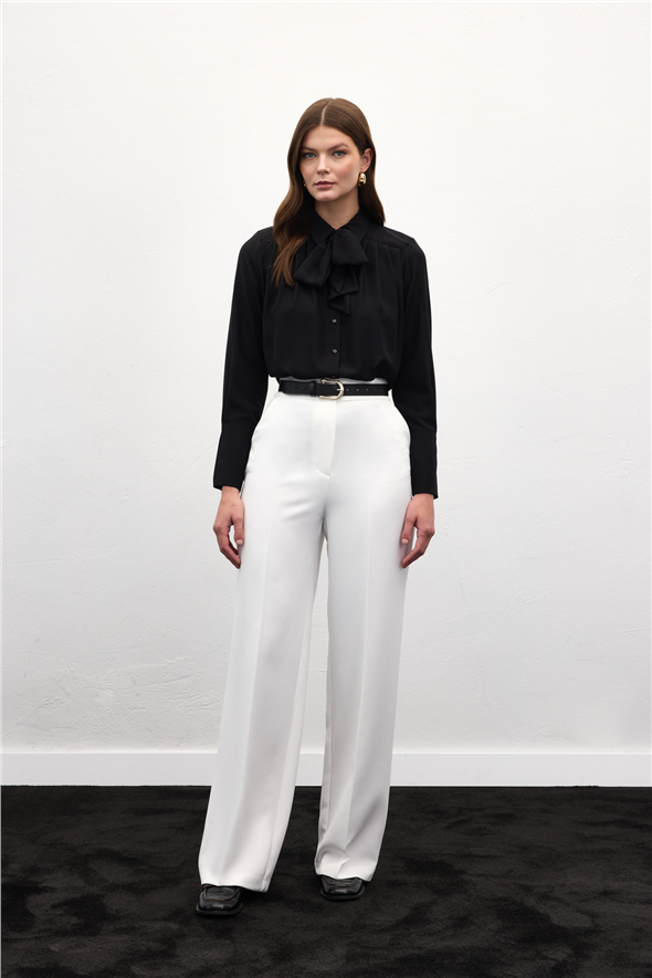 Cepli Klasik Pantolon - Ekru