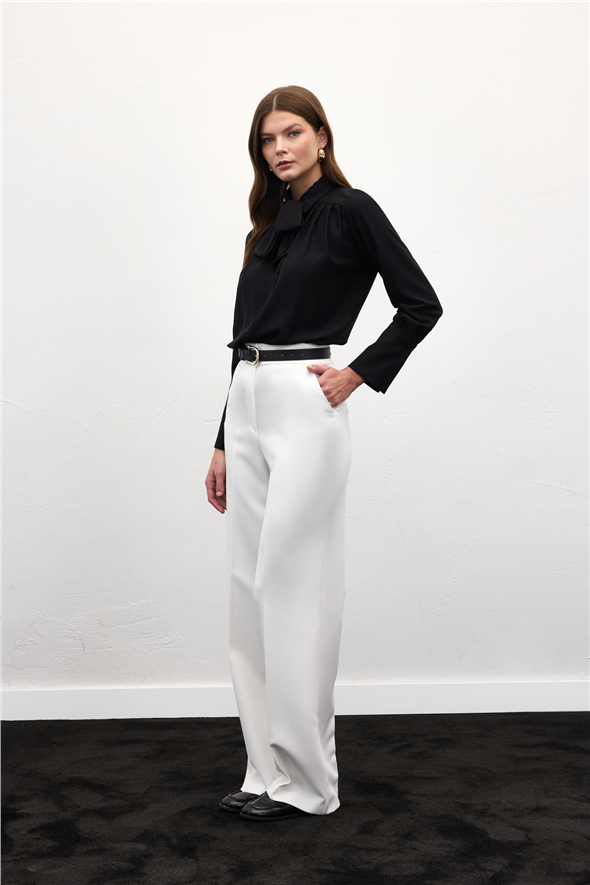 Cepli Klasik Pantolon - Ekru