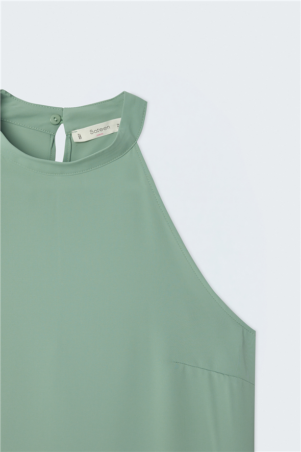 Halter Yaka Bluz - Mint