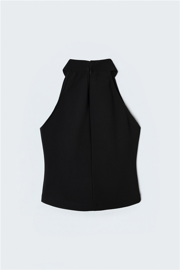 Halter Yaka Body - Siyah
