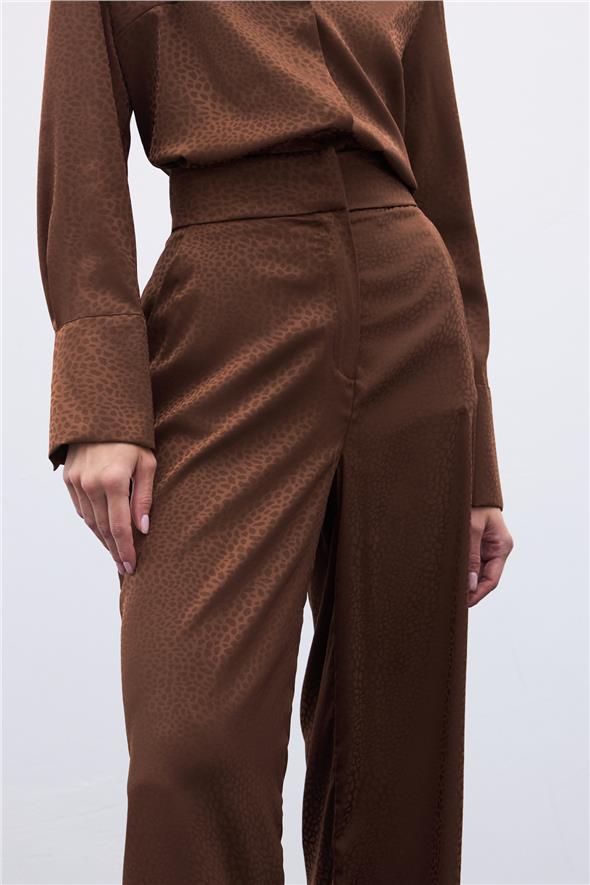 Jakarlı Pantolon - Kahve