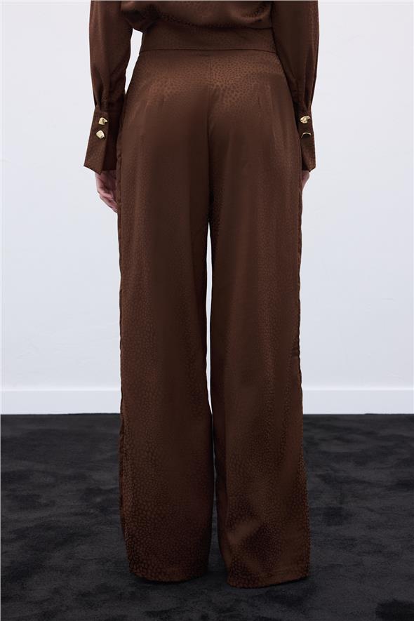 Jakarlı Pantolon - Kahve