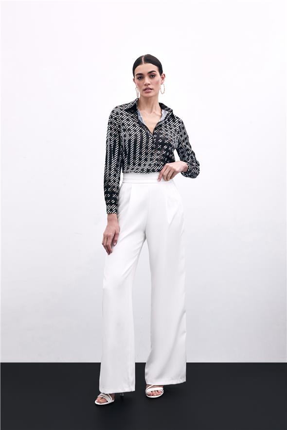 Kare Desenli Gömlek - Siyah