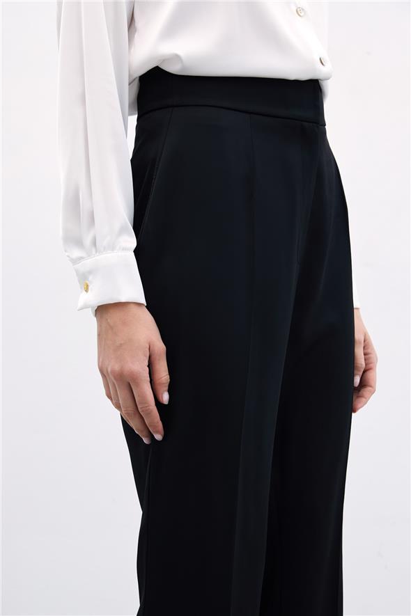 Klasik Düz Pantolon - Siyah