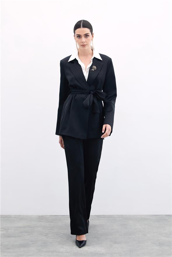 Klasik Düz Pantolon - Siyah