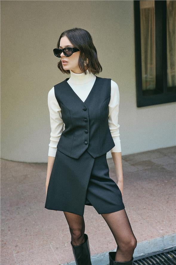 Klasik Yelek - Siyah