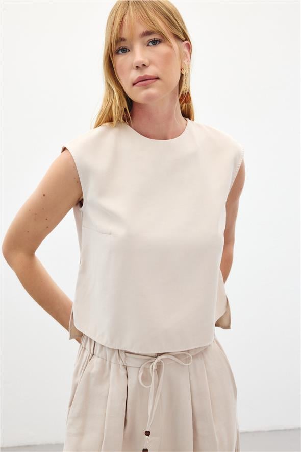 Kolsuz Salaş Bluz - Taş