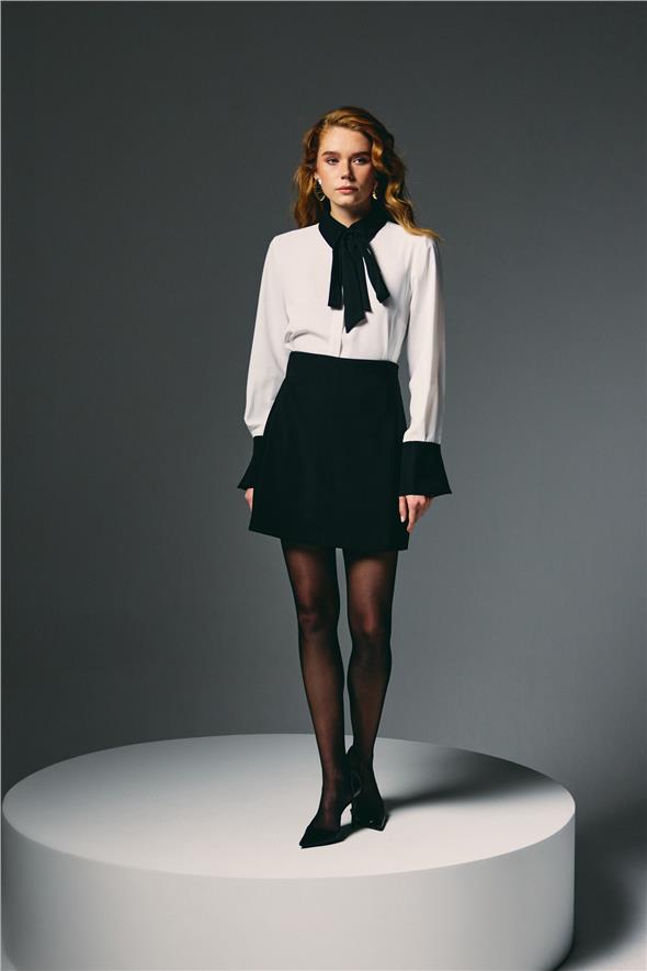 Kontrast Klasik Gömlek - Ekru