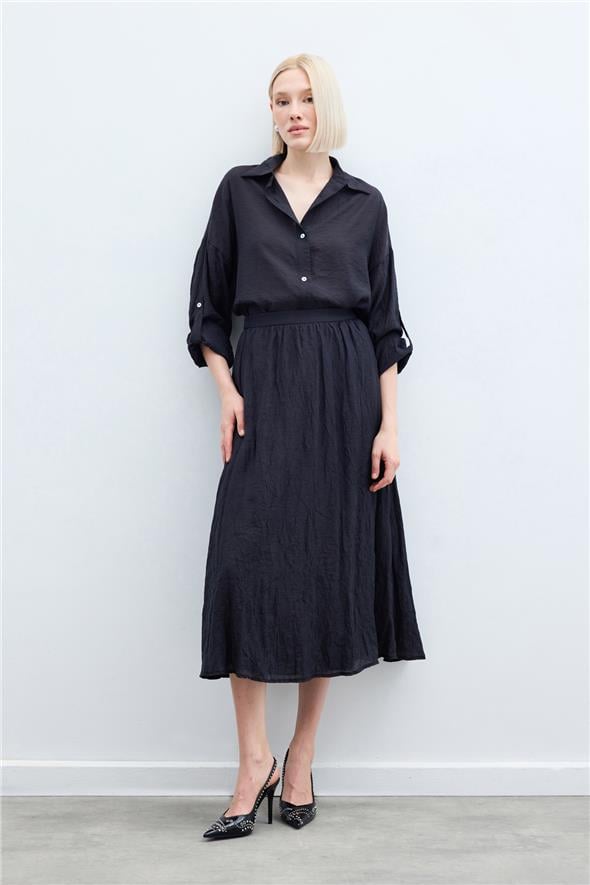 Kraşlı Kloş  Etek - Antrasit