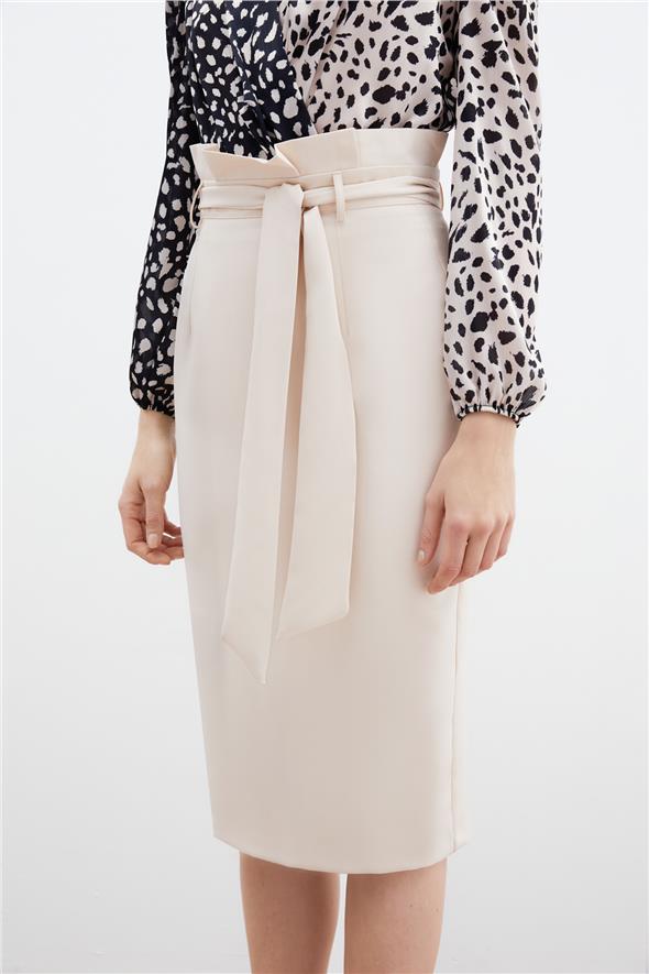 Kuşaklı Kalem Etek - Taş