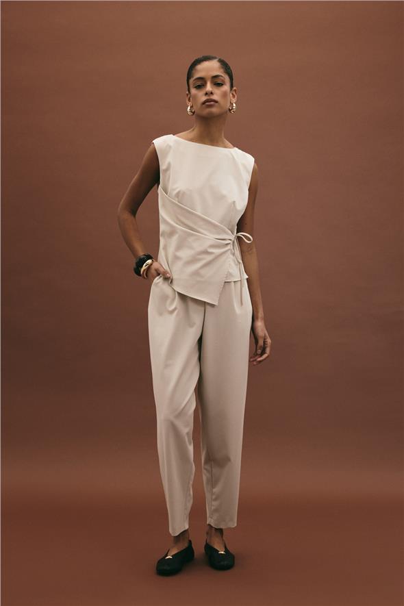 Lena Havuç Pantolon - Taş