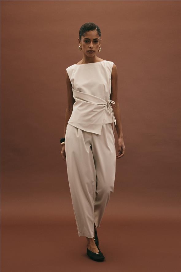 Lena Havuç Pantolon - Taş