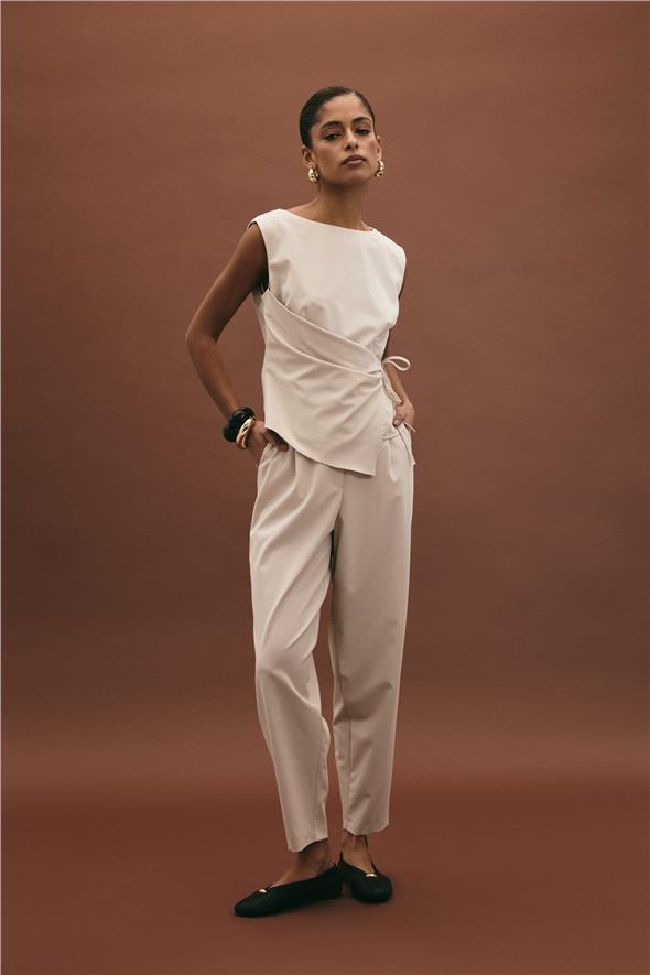 Lena Havuç Pantolon - Taş