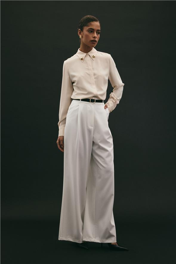 Lena Palazzo Pantolon - Ekru