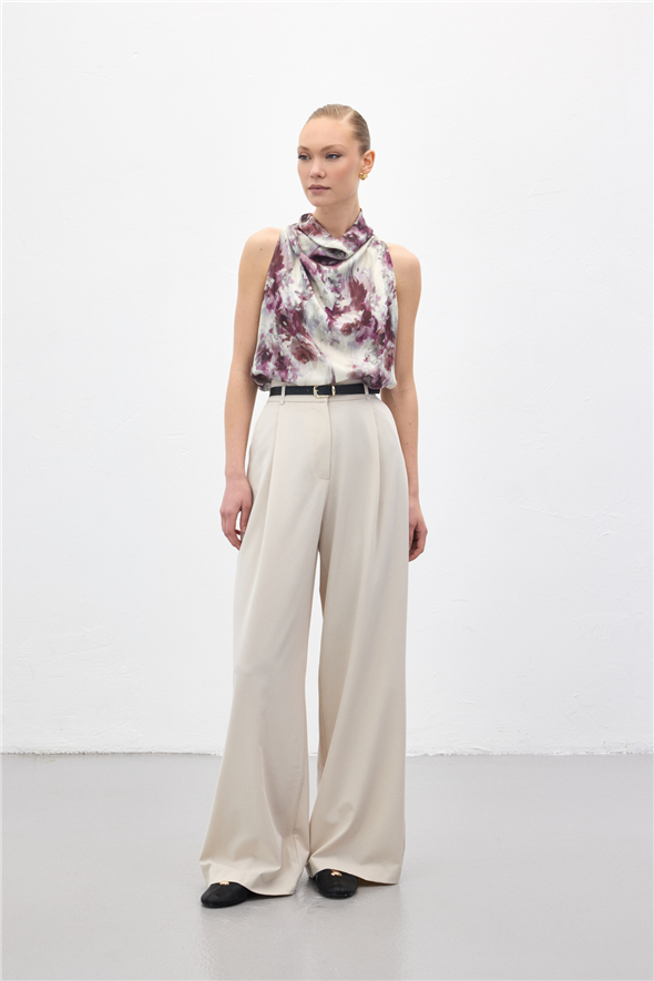 Lena Palazzo Pantolon - Taş