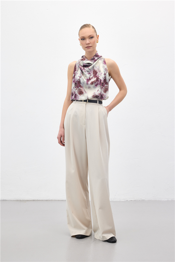 Lena Palazzo Pantolon - Taş