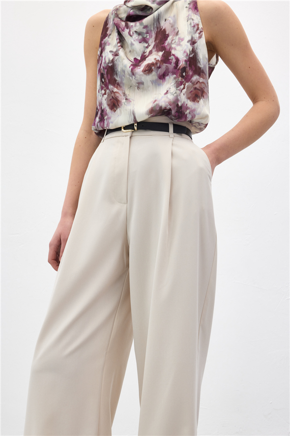 Lena Palazzo Pantolon - Taş