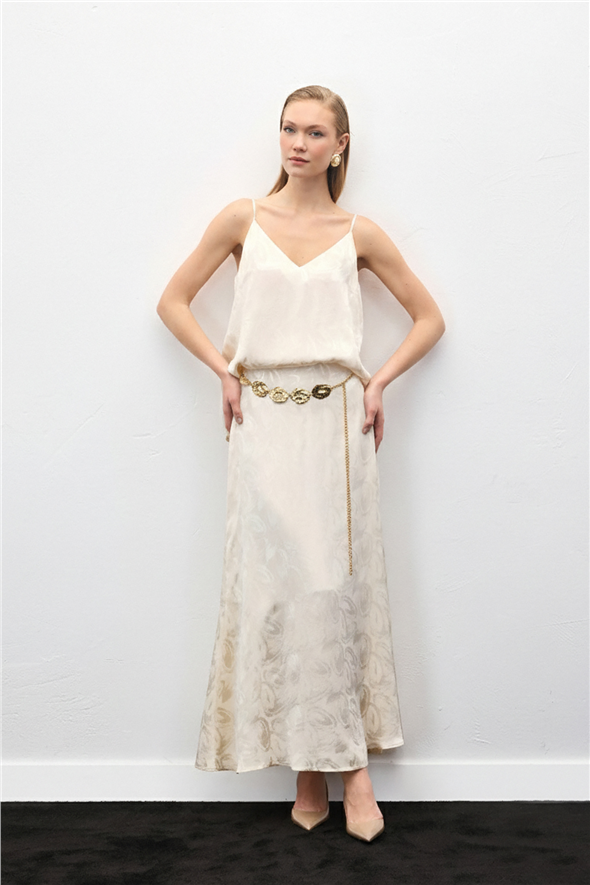 Lior Uzun Etek - Bej