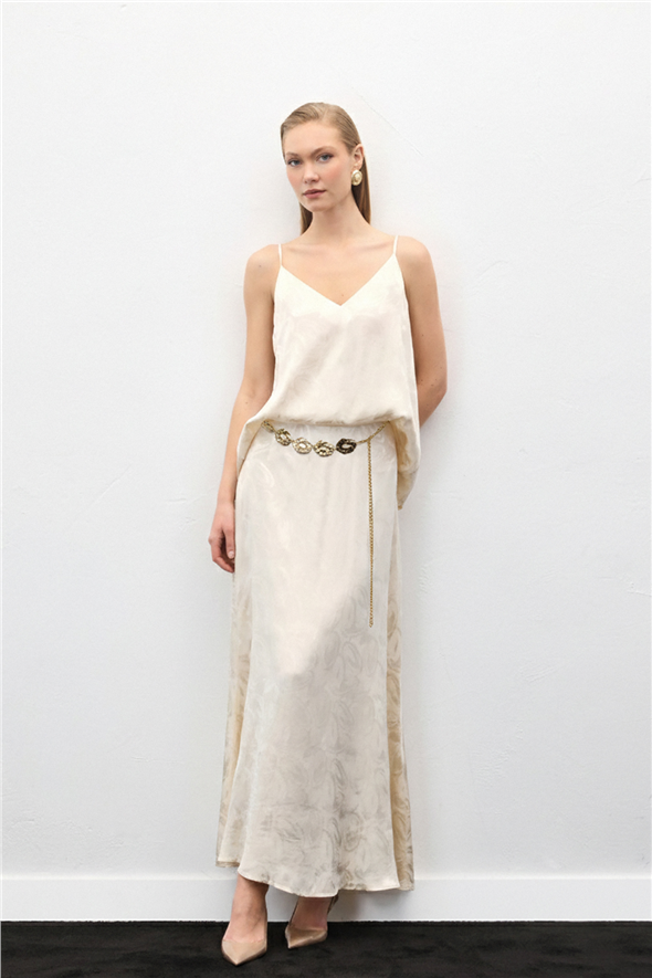 Lior Uzun Etek - Bej