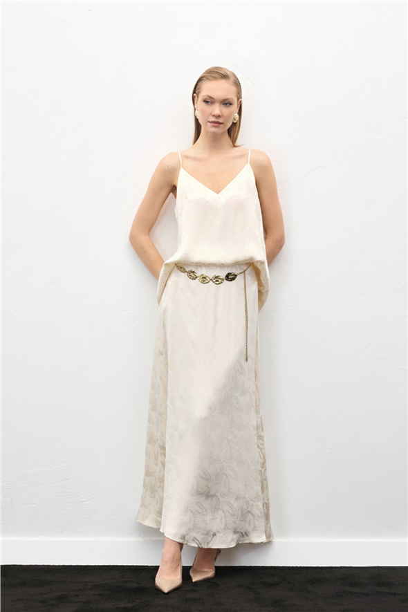 Lior Uzun Etek - Bej