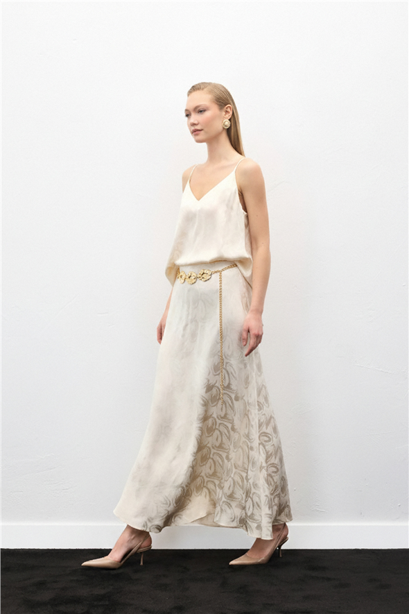 Lior Uzun Etek - Bej