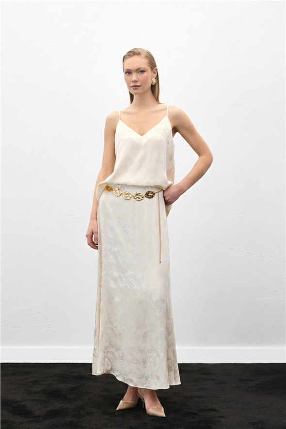 Lior Uzun Etek - Bej